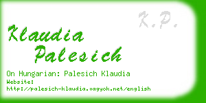 klaudia palesich business card